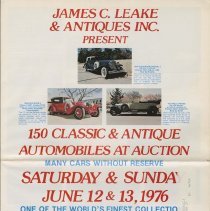James C. Leake & Antiques Inc. June 12-13, 1976, page 1