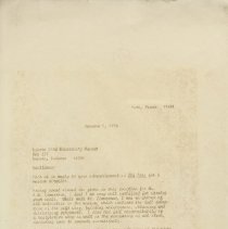 Response to ad in Old Cars for director position from D Alvin Prueitt