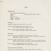 Resume From Donald Gerrard Dawson, Page 1