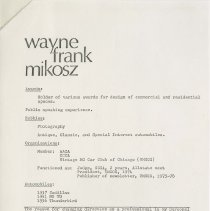 Letter to the search committee from Wayne Mikosz. December 11, 1975, page 3