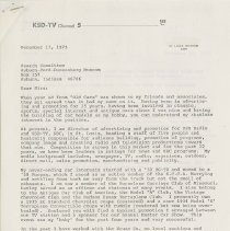 Letter to the search committee from Harry Honig. December 17, 1975, page 1