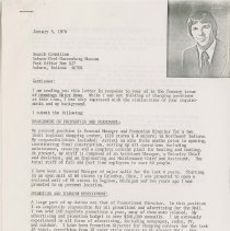 Letter to the search committee from Wayne Poe. January 5, 1976, page 1