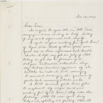 Letter to the search committee from Willie Mehn. December 12, 1975, page 1