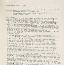 Letter to the search committee from K. Ray Fenley. December 17, 1975, p. 3