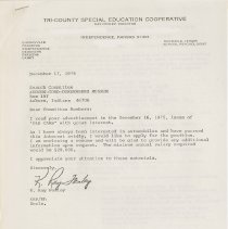 Letter to the search committee from K. Ray Fenley. December 17, 1975, p. 1