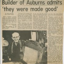 "Builder of Auburns admits ‘they were made good’" The Evening Star