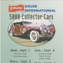 Media pass ticket for Auburn ’98, back