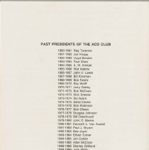 Auburn-Cord-Duesenberg Club 37th Annual Awards Banquet Program, back