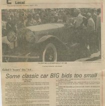 "Some classic car BIG bids too small" by Dell Ford. Journal Gazette