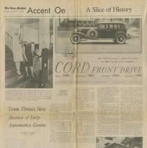 "Cord Front Drive" The News – Sentinel, August 31, 1974