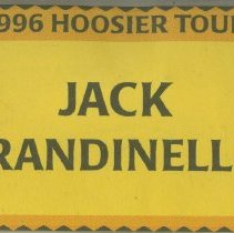 1996 Hoosier Tour Jack Randinelli Nametag
