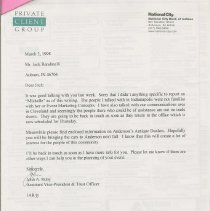 Letter to Jack Randinelli from John Ruby. March 2, 1998