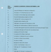 Auburn to Anderson directions, September 1, 1998, page 1