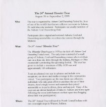 24th Annual Hoosier Tour facts, 1999, page 1