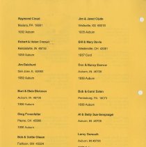 1999 Hoosier Tour Participants, page 2