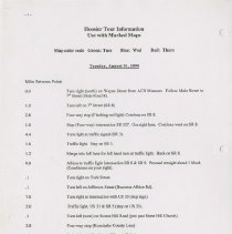 Hoosier Tour Information Use with Marked Maps, page 1