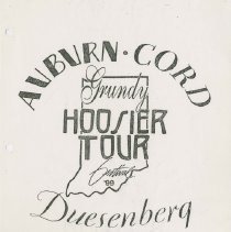 Poster design for Auburn-Cord-Duesenberg Grundy Hoosier Tour '99