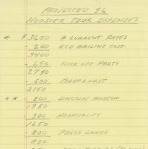1996 Actual Costs Hoosier Tour Costs and Tour Expenses, page 4