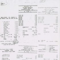 Several receipts for Scott’s and Owen’s and receipt for liquor, page 1