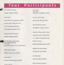 Welcome Jack and Ruth Randinelli 1996 Hoosier Tour Booklet, page 17