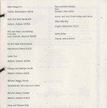 Welcome Jack and Ruth Randinelli 1996 Hoosier Tour Booklet, page 19