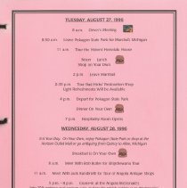 Welcome Jack and Ruth Randinelli 1996 Hoosier Tour Booklet, page 4