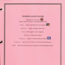 Welcome Jack and Ruth Randinelli 1996 Hoosier Tour Booklet, page 5