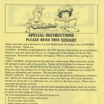 Special Instructions