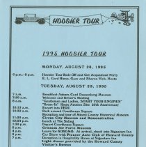 Hoosier Tour 1995 Booklet, page 2