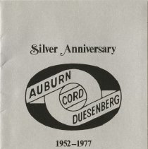 Binder 6 - 1182, Auburn-cord-duesenberg Club 22nd Annual Awards Banquet Pro