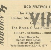 Binder 6 - 1187, Auburn ’77 Vip Pass