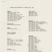 Binder 6 - 1212, Auburn Auction Entries As Of August 10, 1980, Page 1