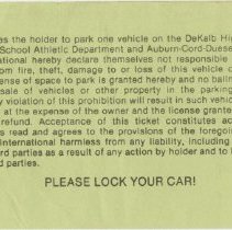 Binder 6 - 1213, Auburn ’80 Acd Club Pass, Back