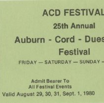 Binder 6 - 1215, Auburn ’80 Press Pass, Front