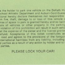 Binder 6 - 1215, Auburn ’80 Press Pass, Back