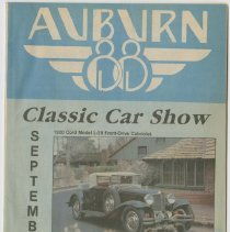Binder5 - 844, Auburn ’88 Booklet From Auburn – Cord – Duesenberg Museum, C
