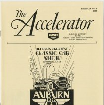 Binder5 - 845, The Accelerator, Volume Xv, No. 3. 1988, Cover