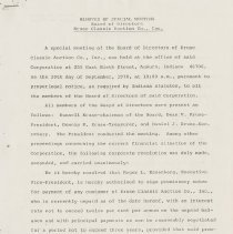 Meeting of Board of Directors for Kruse Classic Auction. September 20, 1978