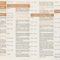 Binder 7 - 1218i, Schedule Of Events For Auburn ‘85 1985 Booklet, Inside