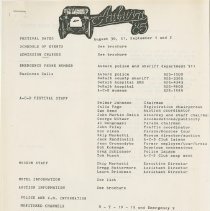 Binder 7 -  1222o, Auburn ’85 Important Information, Page 1