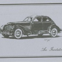 Invitation to Third Anniversary Ball of the Auburn-Cord-Duesenberg Museum. 
