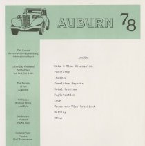Binderer 10 - 1688, Auburn ’78 Agenda