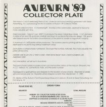 Binder5 - 863, Auburn ’89 Collector Plate, Back