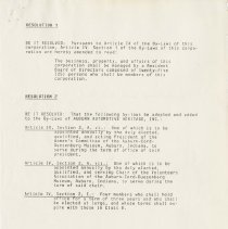 Binder 7 - 1261, Resolutions 1 Through 6, Page 1