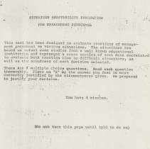 Situation Adaptability Evaluation for Management Personnel