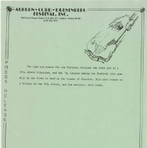 "THE 'ORPHAN AUBURN' RETURNS TO ITS BIRTHPLACE" Auburn-Cord-Duesenberg Fest