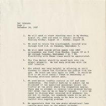 Letter to Del Johnson from Mike Butler to confirm the conversation they had