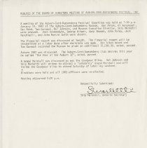 Meeting of the Board of Directors of the Auburn-Cord-Duesenberg Festival. January 19, 1982