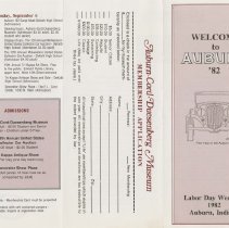 Auburn '82 Schedule of Events