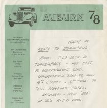 Monday 28, Auburn to Indianapolis directions